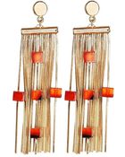 Caipora Jewellery Drop Fringe Agate Cross Earrings - Lyst