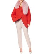 Kaelen Red Mohair Circle Oversize Coat - Lyst