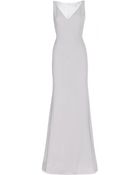 Victoria Beckham Silk And Wool-Blend Gown - Lyst