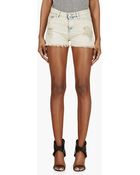 Iro Light Beige Cut_off Reina Denim Shorts - Lyst