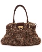 Ferragamo Marisa Boucle Wool Handbag - Lyst