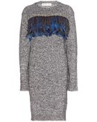 Marni Embellished Wool-Blend Dress - Lyst