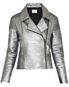Zoe Jordan Patrese Cracked Leather Jacket - Lyst