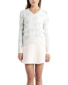 3.1 Phillip Lim Floral Jacquard V Neck Pullover - Lyst