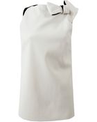 Lanvin Bow Neck Top - Lyst