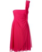 Giorgio Armani One Shoulder Wrap-Style Dress - Lyst