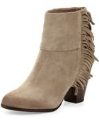Ash Suede Fringe-Detail Ankle Boot - Lyst