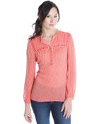 Lucky Brand Printed Peasant Top - Lyst