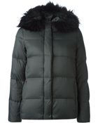 Joseph Racoon Fur Trimmed Hooded Coat - Lyst