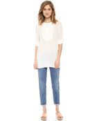 Vince Trapunto Stitch Tunic - Chalk - Lyst