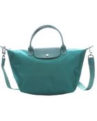 Longchamp Green Nylon 'Le Pliage Nã©O' Convertible Tote Bag - Lyst