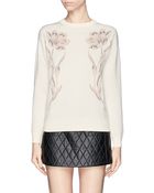 Alexander McQueen Floral Jacquard Wool Sweater - Lyst