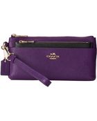 Coach Embossed Txt Leather Zip Wallet W Popup - Lyst