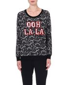 Markus Lupfer Ooh La La Lace Sequinned Wool Jumper - Lyst