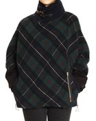 Manila Grace Coat Caban Zip Wool Galles - Lyst