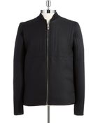 G-Star Raw Coated Knit Zip Up - Lyst