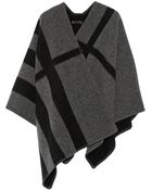Burberry Prorsum Checked Wool And Cashmere-Blend Cape - Lyst