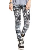 Material Girl Juniors Aztec Print Leggings - Lyst