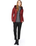 SOIA & KYO Elfy-F4 Oxblood Light Down Jacket With Hood - Lyst