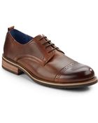 Steve Madden Lesko Perforated Leather Cap-Toe Shoes - Lyst