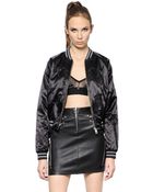 Diesel Embroidered Cotton Satin Bomber Jacket - Lyst