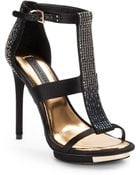BCBGMAXAZRIA Lilie Jeweled High Heel Sandals - Lyst