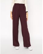 Asos Wide Leg Pants with Piping - Lyst