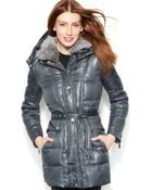 Vince Camuto Faux-Fur-Hooded Down-Blend Parka - Lyst