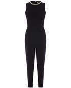 Oasis Pearl Trim Jumpsuit - Lyst