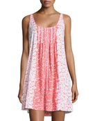 Oscar de la Renta Floral-Print Short Gown - Lyst