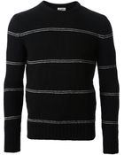 Saint Laurent Striped Jumper - Lyst