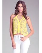 Bebe Chain Halter Top - Lyst