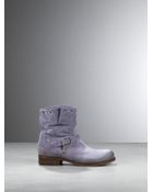 Patrizia Pepe Low Boot In Suede With Studs - Lyst