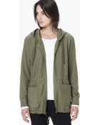 James Perse Knit Twill Parka - Lyst