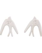 McQ by Alexander McQueen Silver Swallow Stud Earings - Lyst