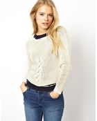 Asos Jumper With White Printed Front - Lyst
