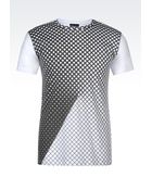 Emporio Armani Cotton T-Shirt With Optical Print - Lyst