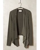 Saturday/sunday Seamed Ruffle Cardigan - Lyst