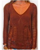 Torn By Ronny Kobo Mia Holes Sweater As Seen On Nicky Hilton - Lyst