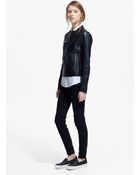 Mango Leather Jacket - Lyst