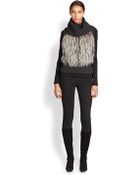Yves Salomon Fox Fur-Trimmed Turtleneck Vest - Lyst