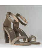 Sydney Brown Sandals - Lyst