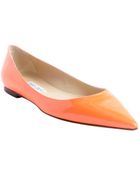 Jimmy Choo Neon Orange Pointed Toe 'Alina' Flats - Lyst