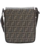 Fendi Tobacco Zucca Spalmati Canvas Medium Messenger Bag - Lyst
