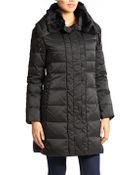 Elie Tahari Fur Trimmed Puffer Coat - Lyst