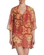 French Connection Sheer Paisley Coverup - Lyst