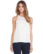 Sam Edelman Sheer Yoke Tank - Lyst