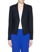McQ by Alexander McQueen Pleat Back Peplum Peak Lapel Jacket - Lyst