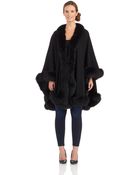 Sofia Cashmere Cashmere And Fox Fur Cape - Lyst