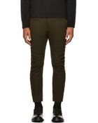 Haider Ackermann Olive Green Wool Biker Trousers - Lyst